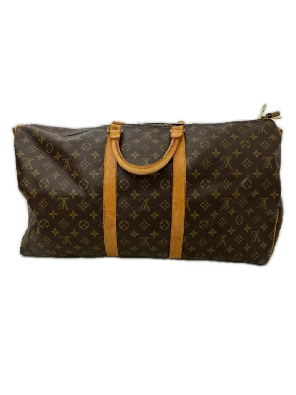 Louis Vuitton Monogram Keepall 55 Boston Bag 1 Screw Removed Brown